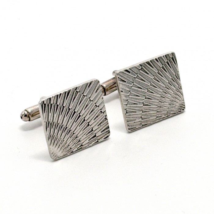 Cosmo V1 - Etched Pewter Cufflinks