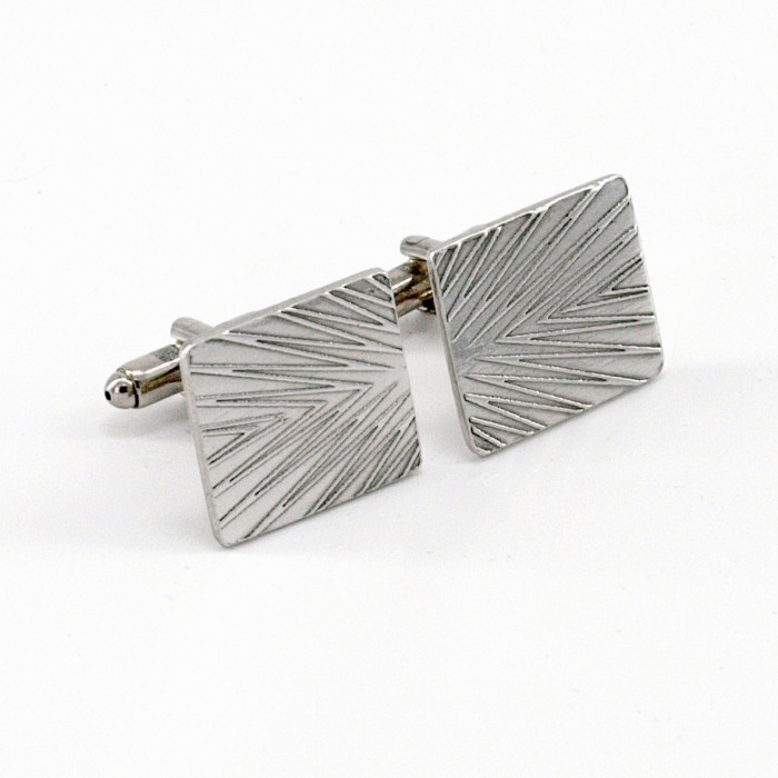 COSMO V2 - Etched Pewter Cufflinks