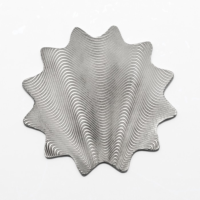 ROZA - Set of four cast pewter coasters