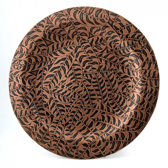 TIGERLEAF - Etched Copper Charger