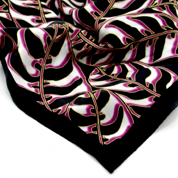 Tigerleaf Magenta Silk Scarf