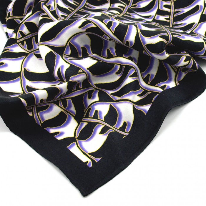 Tigerleaf Purple - Silk Scarf